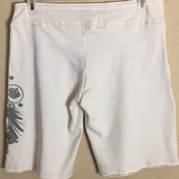 413 Strengthgear Skull Shorts Frayed Seams & Hem - Picture 2 of 6